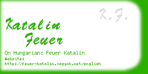 katalin feuer business card